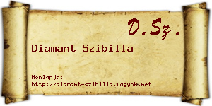 Diamant Szibilla névjegykártya